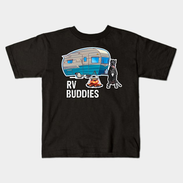 Great Danes Dog Rv Buddies Pet Lovers Funny Camping Camper Kids T-Shirt by franzaled